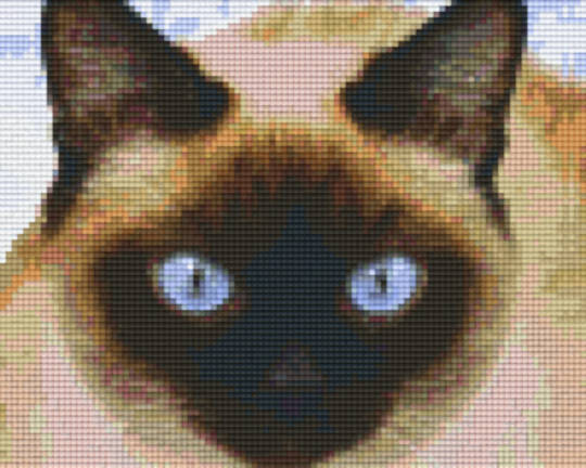 Blue Eyed Cat Four [4] Baseplate PixelHobby Mini-mosaic Art Kit